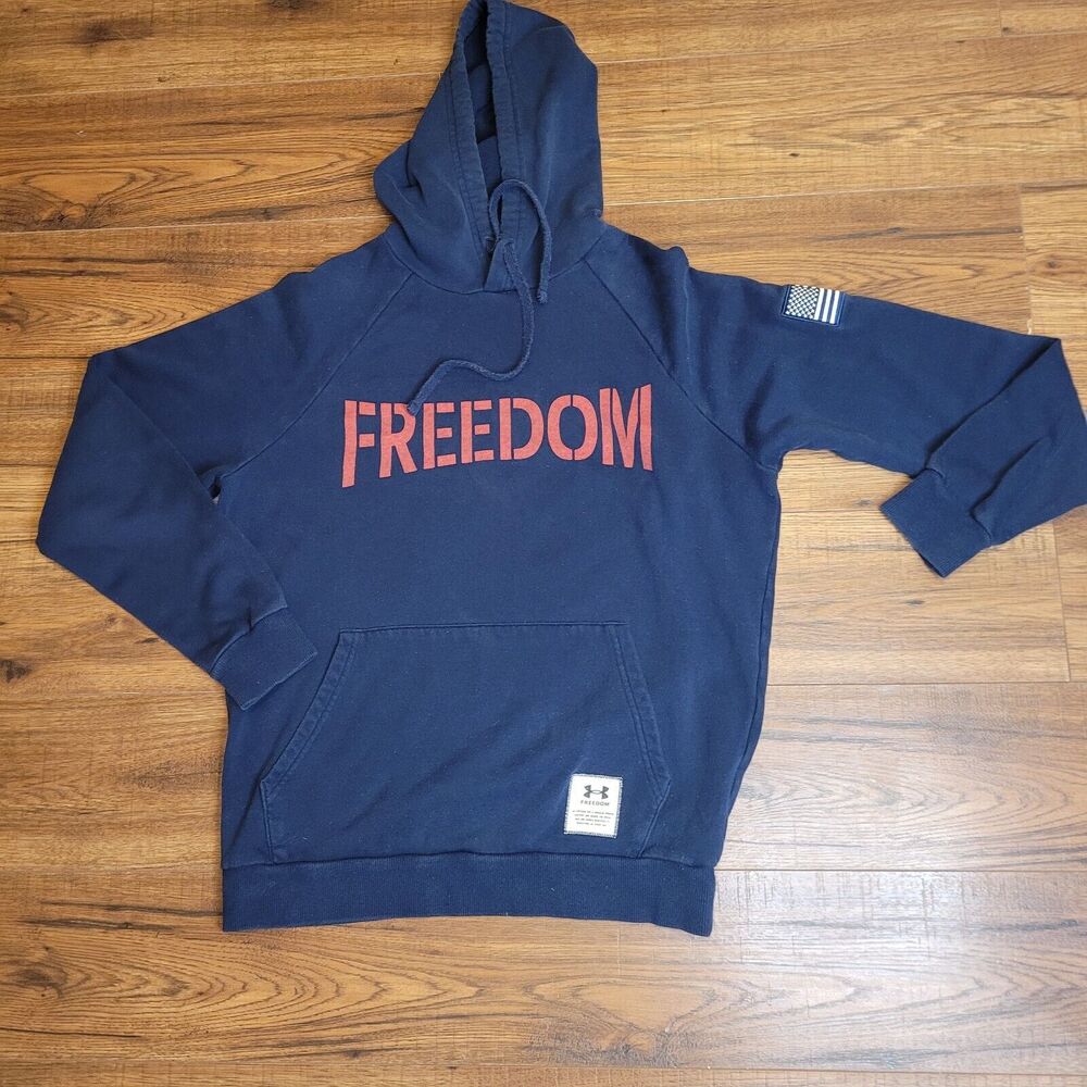Under Armour Boys  Hoodie‎ S/M Logo Fleece Pullover Hooded Sportswear